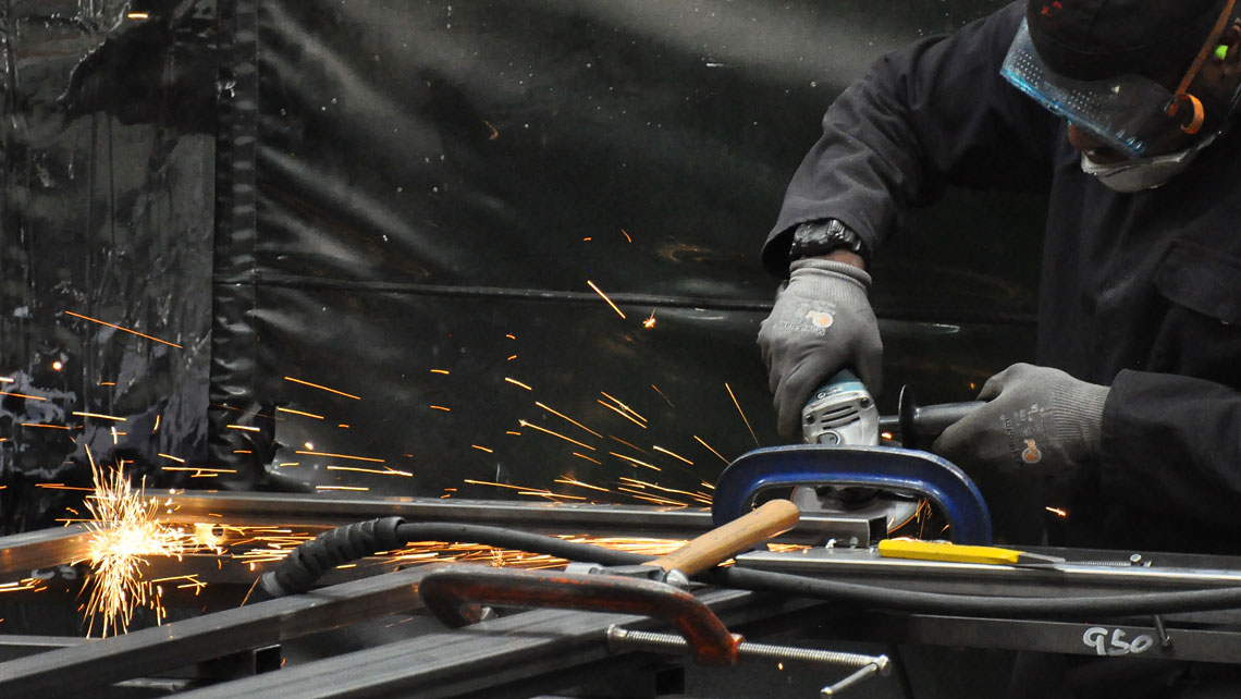 Metal fabrication at Cardiff Theatrical Services